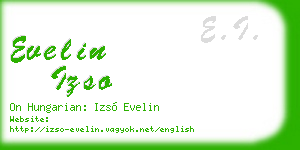 evelin izso business card